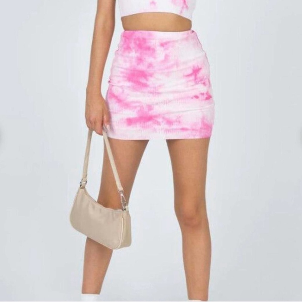 princess polly pink tie dye skirt